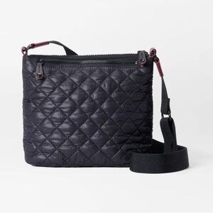 MZ Wallace Quilted Black Bag with Tan Accent
